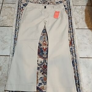 Flamingo NWT Beige Flared Pants Size Large Tag, But Medium Fit